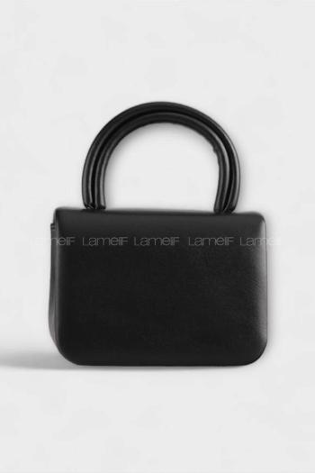Lamelif Mini Çapraz Askılı Ve El Çantası Helen Siyah 