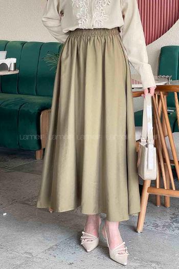 Army Green Tensel Unprinted Skirt Skirt