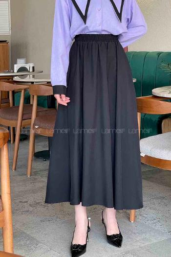 Black Tensel Unprinted Skirt Skirt