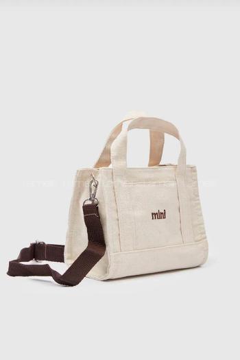 Lamelif Kanvas Mini Kadın Çanta Krem