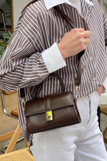 Bitter Brown With Suspenders Skin Hand Bag Bag