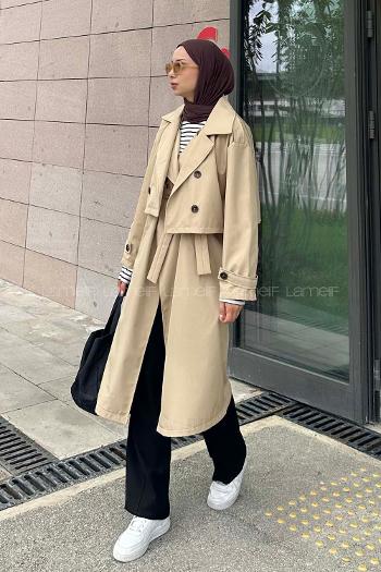 Lamelif Sihirli Trenç Bej