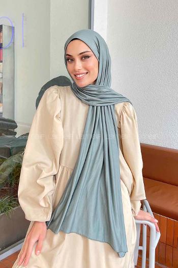 Plum Green Combed Fabric Straight Shawl