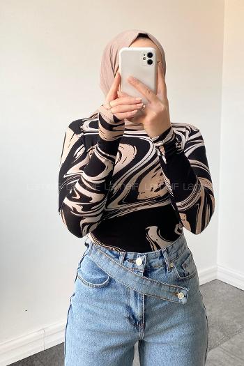 Beige Turtle Neck Long Arm Body