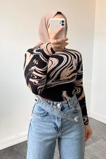 Beige Turtle Neck Long Arm Body