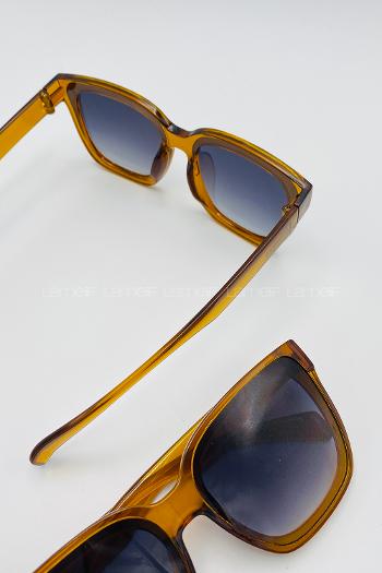 Lamelif Gambri Kahve Çerçeve Güneş Gözlüğü