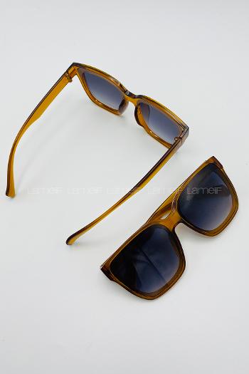 Lamelif Gambri Kahve Çerçeve Güneş Gözlüğü