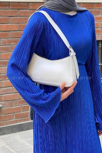 Lamelif Distressed Kol Çantası Kadın Beyaz