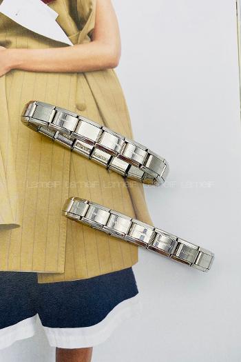 Silver Belted Gold Straight Wristband