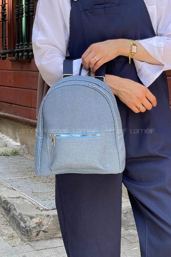 Denim Blue With Suspenders Skin Arm Bag Bag