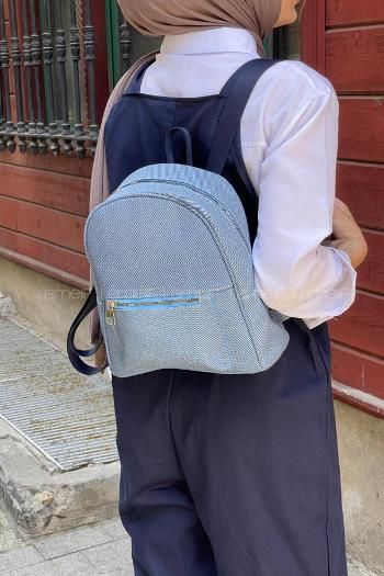Denim Blue With Suspenders Skin Arm Bag Bag