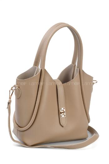 Soft Brown Buckle Skin Hand Bag Bag