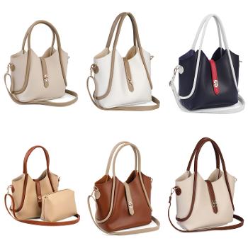 Lamelif Kilit Detaylı Kanguru El Ve Omuz Çantası Yavru Çantalı Kadın Vizonrengi Taba