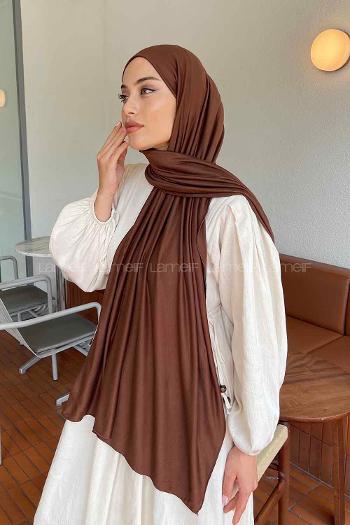 Chocolate Brown Cotton Fabric Flowering Shawl