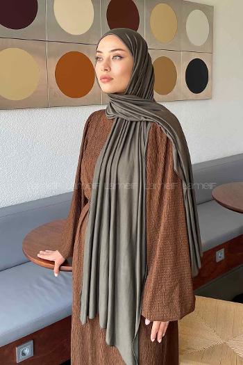 Lamelif Koyu Yeşil Penye Şal