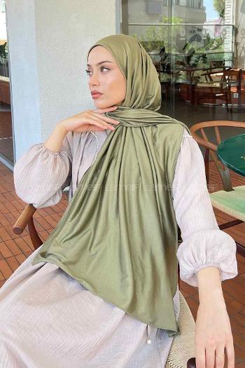 Mint Green Combed Fabric Straight Shawl