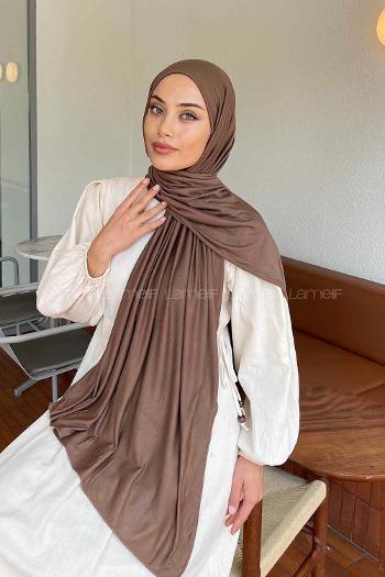 Brown Combed Fabric Straight Shawl