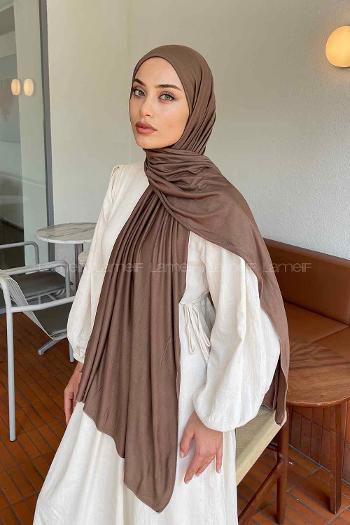 Brown Combed Fabric Straight Shawl