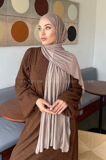 Lamelif Penye Şal Koyu Vizon