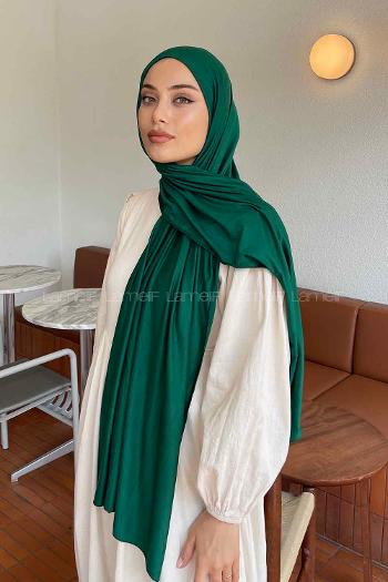 Lamelif Zümrüt Yeşili Penye Şal