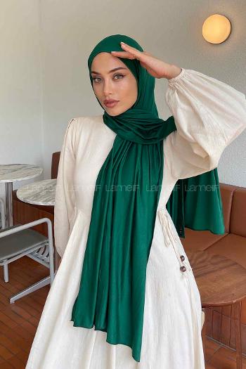 Lamelif Zümrüt Yeşili Penye Şal