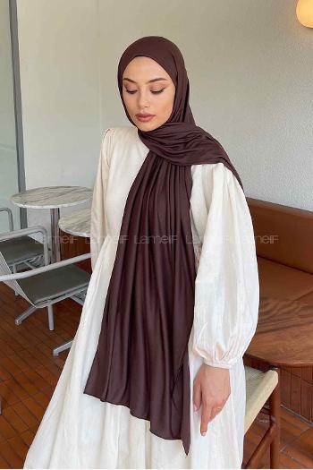 Lamelif Kahve Çekirdeği Penye Şal