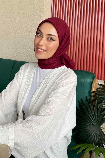 Lamelif Bambu Eşarp Bordo