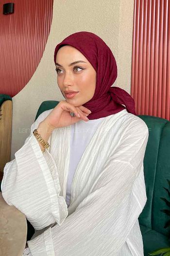 Lamelif Bambu Eşarp Bordo