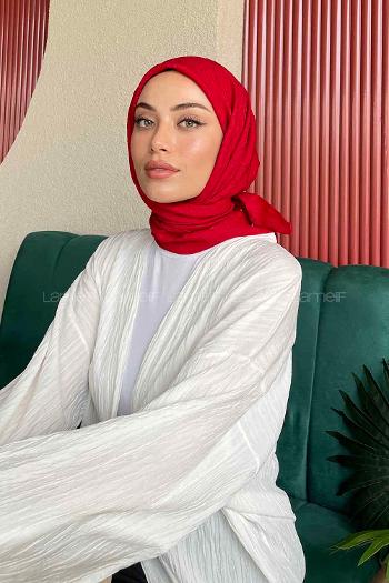 Lamelif Bambu Eşarp Kırmızı