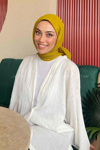 Lamelif Bambu Eşarp Yağ Yeşili