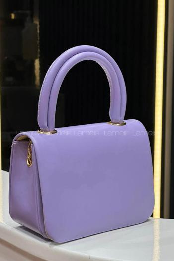 Lilac With Suspenders Skin Hand Bag Bag