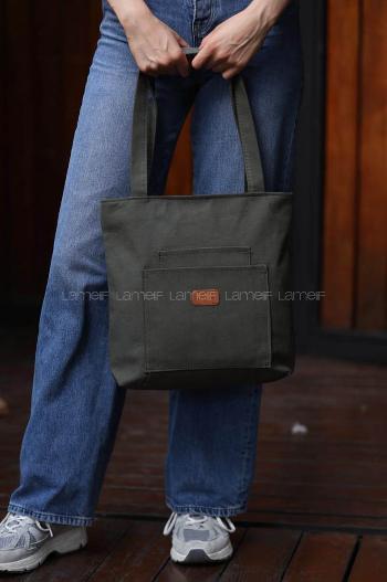 Khaki Without Accessories Rope Hand Bag Bag