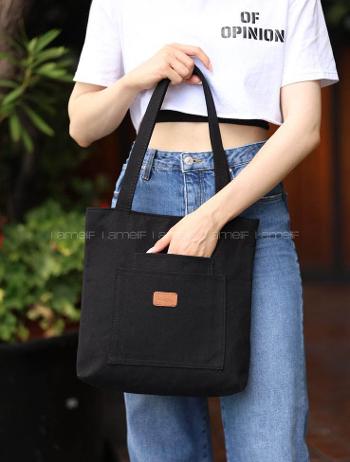 Black Without Accessories Rope Hand Bag Bag