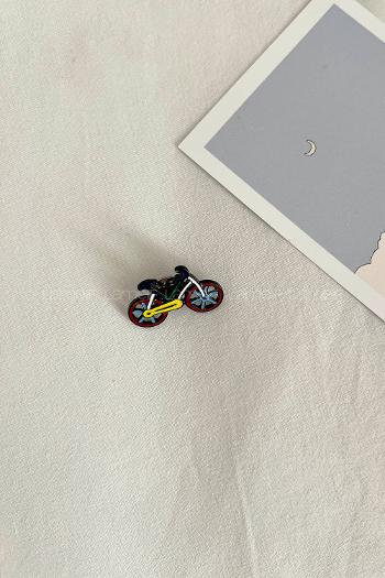 Modalamelif Bisiklet Desen Demir Broş