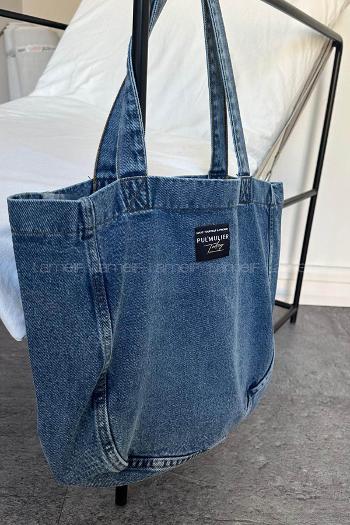 Denim Blue Without Accessories Kumas Arm Bag Bag