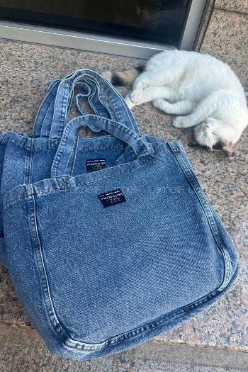 Denim Blue Without Accessories Kumas Arm Bag Bag