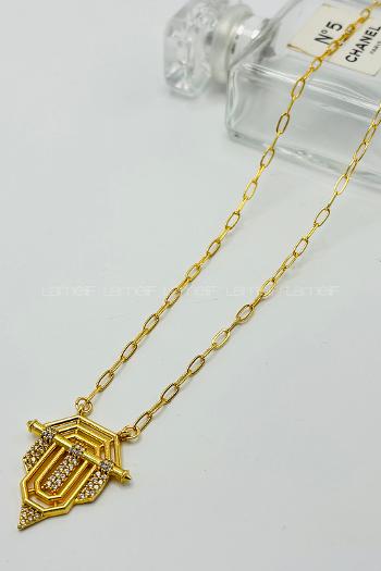 Gold Gold Straight Necklace