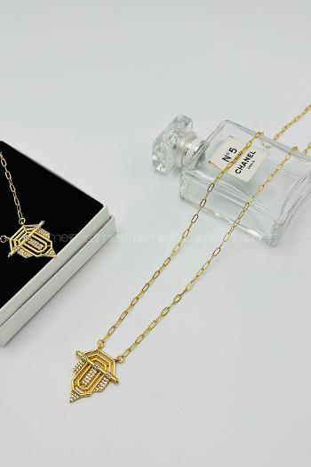 Gold Gold Straight Necklace