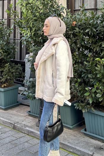 Stone Scarf Neck Long Arm Coat