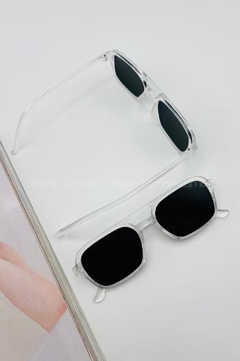 Lamelif Şeffaf Çerçeve Siyah Güneş Gözlüğü