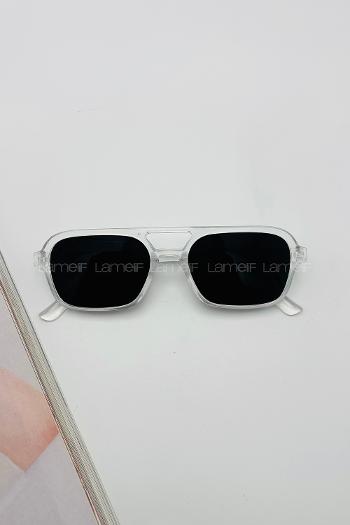 Lamelif Şeffaf Çerçeve Siyah Güneş Gözlüğü