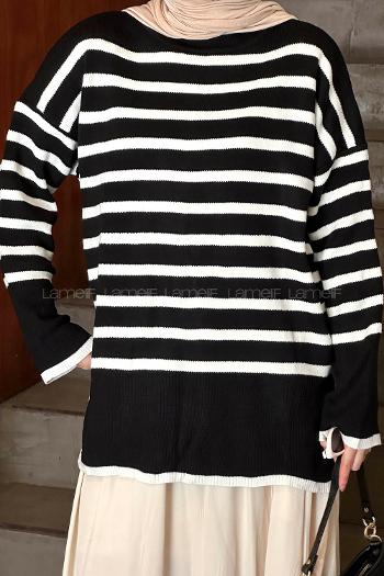 Black-2 Crew Neck Long Arm Jumper