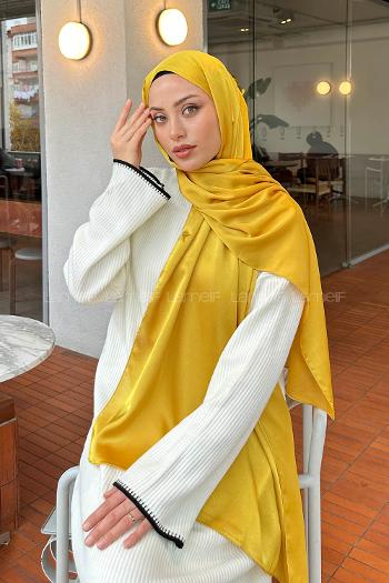 Yellow Cotton Fabric Straight Shawl