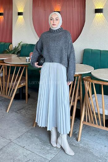 Lamelif Crop Kazak Antrasit