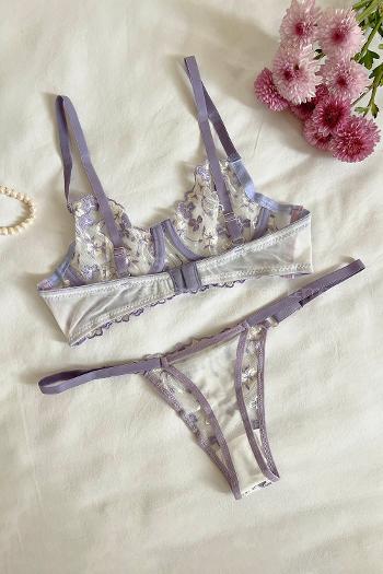 Lamelif Çiçekli Bralet Takım Desteksiz