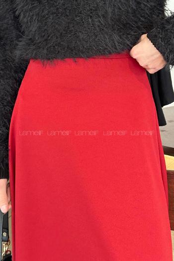 Lamelif Kloş Etek Bordo