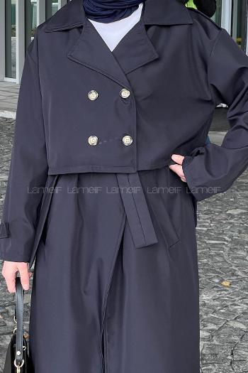 Lamelif Sihirli Trenç Lacivert