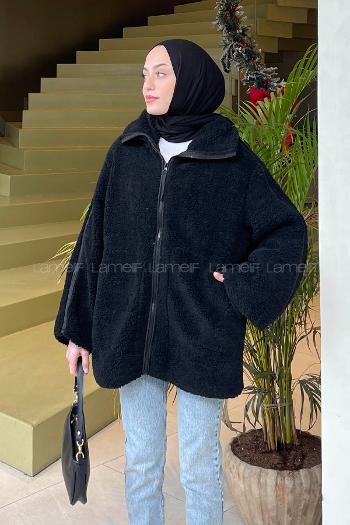 Black Normal Neck Long Arm Coat