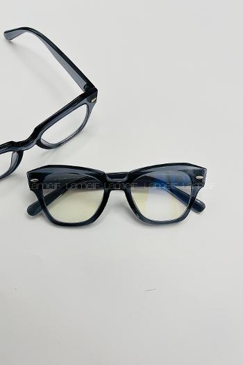 Lamelif İnes Füme Çerçeve Şeffaf İmaj Gözlük