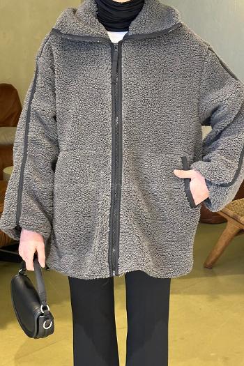 Anthracite Normal Neck Long Arm Coat